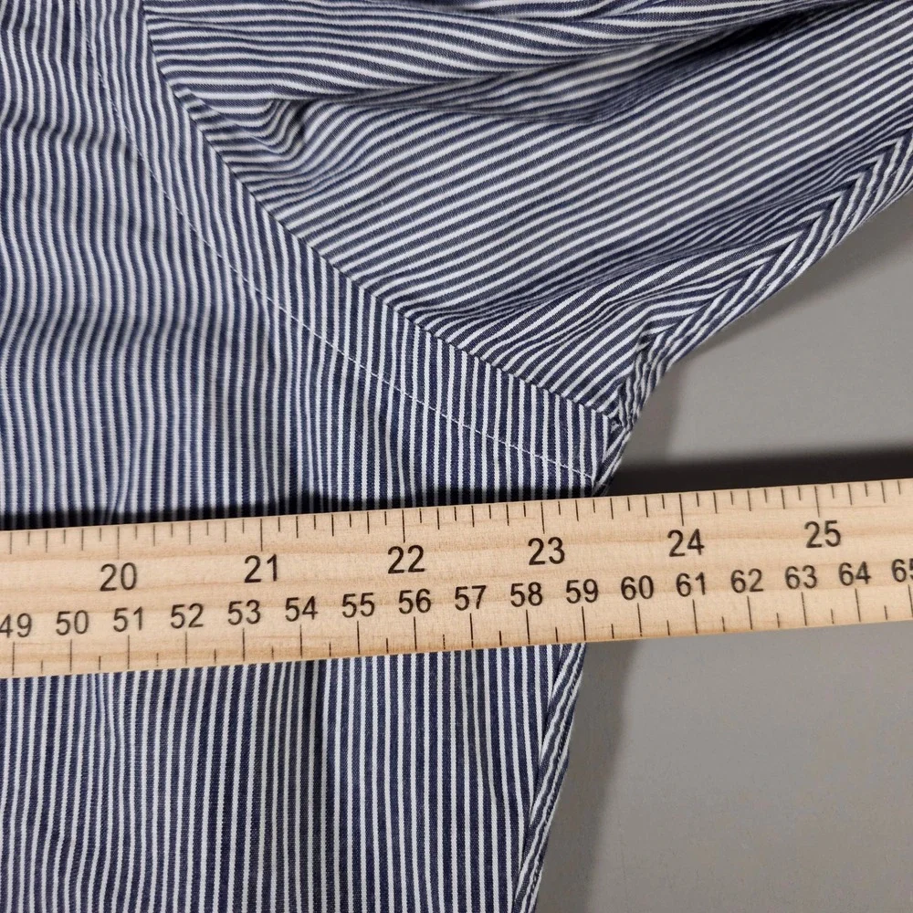Polo Ralph Lauren Button Down Mens‎ 16 32/33 Blue Stripe Andrew Cotton Shirt